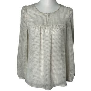 Banana Republic Factory White and black silver Top Petite XS